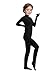 Sheface Kids Catsuit Spandex Child Zentai Unitard Bodysuits (Medium, Black)