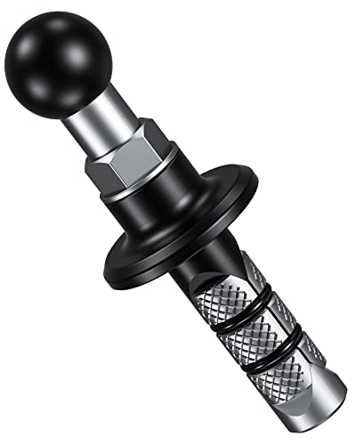 BRCOVAN Metal Motorcycle Fork Stem Mount Base with 17mm TPU Ball for Stems 12mm to 25.4mm in Diameter, Compatible Motorcycle Bike Phone Mount Holder with 17mm Ball Socket