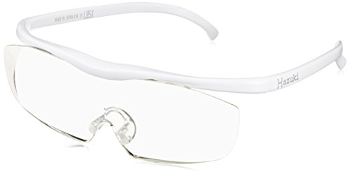 Hazuki Loupe Magnifier Large Clear Lens 1.85 X Blue Light 35% Cut (White)