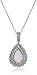 Rhodium-Plated Sterling Silver Created Opal, Blue Topaz, and Created White Sapphire Pendant, 18