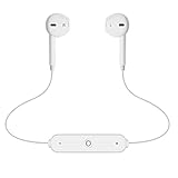 Wireless Earphones,Bluetooth Headphones In Ear Sport Earbuds Sweat Proof Bluetooth 4.1 with Mic Stereo Headset,Noise Cancelling Stereo,Best Headset for Play Time Gym Running Workout(White)