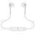 Wireless Earphones,Bluetooth Headphones In Ear Sport Earbuds Sweat Proof Bluetooth 4.1 with Mic Stereo Headset,Noise Cancelling Stereo,Best Headset for Play Time Gym Running Workout(White)