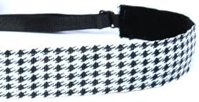 Mavi Bandz Adjustable Non-Slip Fitness Headbands - Houndstooth