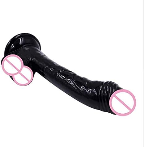 7,67-Zoll-realistischer Dildo aus weichem Gummi-Penis Vorhaut Sex weiblicher Vibrationsdildo mit Sauger Penis, B