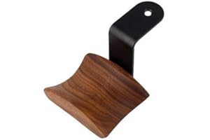 KiaoTime Headphone Hanger Holder - Walnut Wood Headset Stand, Universal Fit (Under-Desk Mount)