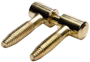 Merriway BH01779 (4 Pcs) Anuba Male and Female Lift Off Screw-in Cupboard Cabinet Hinge, Brass Plated 36mm (1.7/16 inch) - Pack of 4 Pieces