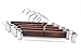 JS HANGER Premium Retro Finish Wooden Pant Hanger with 2-Adjustable Strong Clips, 5-Pack