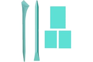 JAJADO 5 Packs Chalk Paste Squeegee Paint Stir Sticks, Silk Printing Squeegees for Paint, Mini Squeegee Self Adhesive Stencils Screen Printing Tools for Transfers Chalk Paste or Ink