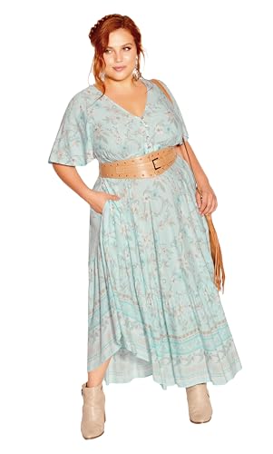 City Chic Women's Plus Size Spirited Floral Maxi Dress at Amazon