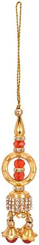 Beaded Golden Latkan Decorative Sari Blouse Tassels CZ Stones Sewing Home Decor Supply 1 Pair