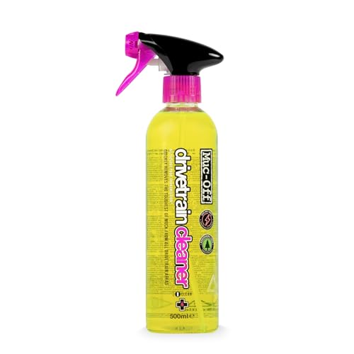 Muc-Off 295US Bio Drivetrain Cleaner, 500 milliliter, effectieve, biologisch afbreekbare fietskettingsreiniger en ontvetterspray, geschikt voor alle soorten fietsen