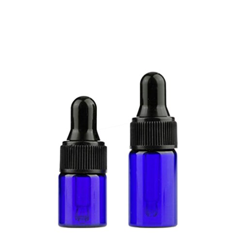 15 pcs x blue glass bottles travel empty essential oil …