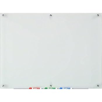 Audio-Visual Direct Frosted Glass Dry-Erase Board Set - 35 1/2 x 47 1/4 Inches - (Non-Magnetic)