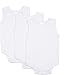 Big Oshi Unisex-Baby White Three Pack Sleeveless Bodysuit