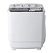 KUPPET Portable Compact Mini Washing Machine,Twin Tub 26.4 lbs Capacity,Washer(17.6lbs)&Spiner(8.8lbs),Built-in Drain Pump,Semi-Automatic，For Dorms, Camping, Apartments, RV’s, and more(White&Bule)