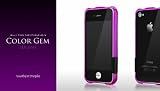 Wireless Phone Accessory New Apple iPhone 4 4S Crystal jelly color case / cover / protection - Purple Book