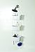 AmazonBasics 3-Basket Adjustable Shower Caddy - White