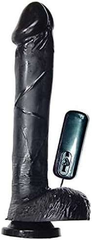 SI 9In Cock w/Balls, Vibrating Egg & Suction Cup - Black Includes a Free Bottle of Adult Toy Cleaner