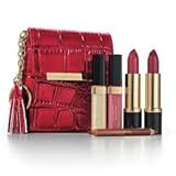 Elizabeth Arden New York Your Lip Kit Set Includes 2 Ceramide Ultra Lipsticks, 2 Beautiful Color Luminous Lip Glosses and Dual Ended Lip Pencil; All in a Beautiful Red Glossy Small Clutch Bag