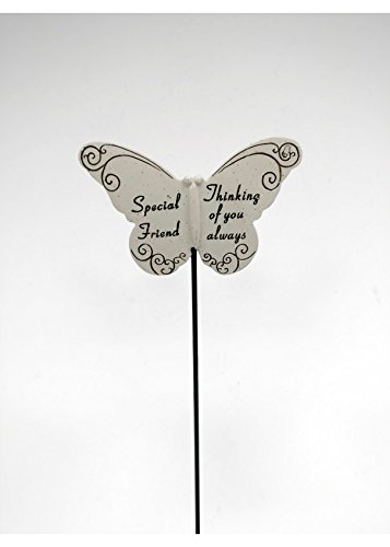 Memorial Butterfly Special Friend on Stick , Put By Grave Side
