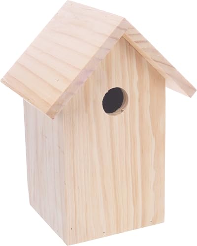 Bird nesting box - Flamingo Bozo – FSC-Certified Pinewood, Weather-Resistant, Wooden, Ideal for Birds, Perfect for Outdoor Spaces