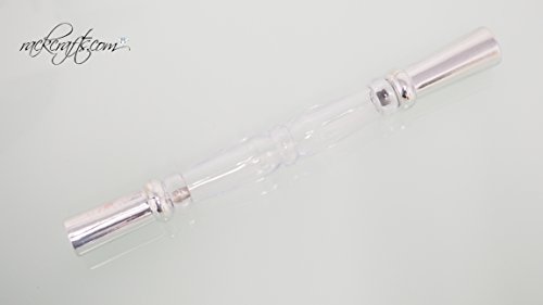 Metallic Gold or Silver With Clear Acrylic Plastic Invitation Tubes Scrolls Cylinders Wedding Special Events (Metallic Silver With Clear)