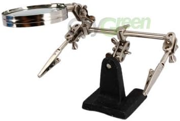 NEWEST 2014 Model!!! Third Hand Soldering Iron Stand Helping Hand vise Clamp Tool 5x Magnifying Glass in jwlr