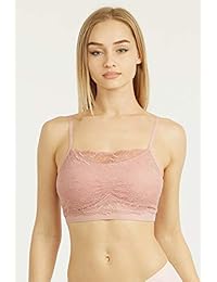 Lote de 6 sujetadores de encaje inalámbricos sin costuras acolchados, correas ajustables, varios colores