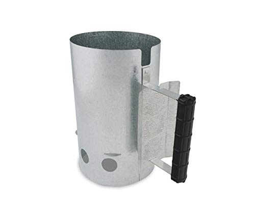 GrillPro 39470 Chimney Charcoal Starter, Silver (Renewed)