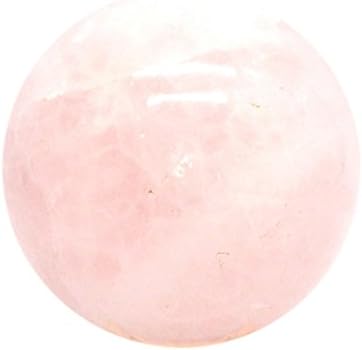 Shivansh Creations Healing Crystals Naturals Gemstone Hand Carved Aura Balancing Metaphysical Pink Rose Quartz Sphere Ball 60-70 MM