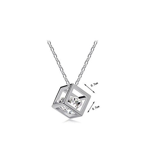 nakabh silver plated non-precious metal chain pendant necklace for girls
