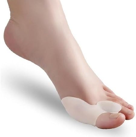 Amazon Piolenere シリコン製 外反母趾 矯正ガードパッド 親指の尖った角度を調整し痛みを和らげる 親指保護ガード器具 ソフトな着け心地 1本指用 1セット 左右用 計２個 Piolenere 足用保護パッド