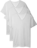 David Archy Men's 3-Pack Knight Slim Fit T-shirts V-Neck Cotton Undershirts