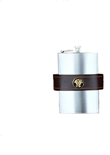 SouthLife Staineless Steel Flask with Leather Band and Remington Shot Gun Shell