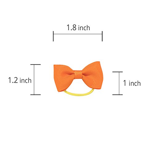 30 Pack: HBY Girls No Crease Ouchless Stretch Elastic Hair Bow Ties Ponytail Holders