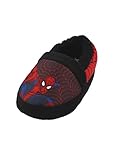 Favorite Characters Spider-Man Boys Aline Slippers (7-8 M US Toddler, Black/Red)