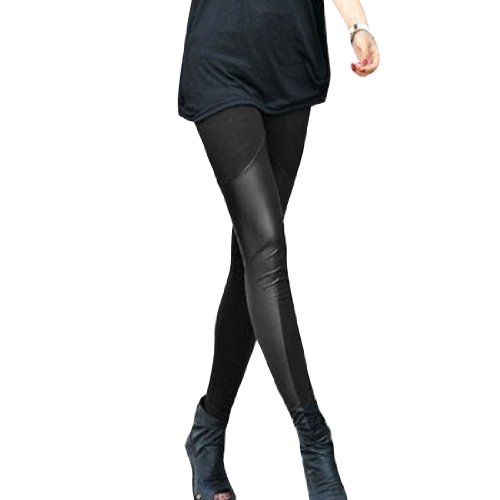 Allegra K Women Leggings Pants Solid Casual Skinny Trousers