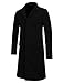 Beninos Mens Trench Coat Autumn Winter Long Jacket Overcoat (DY01 Black, XL)