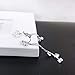 YOQUCOL Women Cubic Zirconia Crystal Long Drop Dangle Clip On Earrings For Not Pierced Women