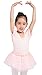 Dancina Girls Skirted Leotard Sparkle Short Sleeve Tutu Ballet Dress Front Lined