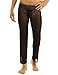 iEFiEL Mens Mesh See Through Home Lounge Pants Nightwear (XL, Black)