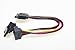 SMAKNÂ 6-Inch SATA to 2 x Right Angle Latching SATA Power Dual 90 Degree Latching SATA Y Splitter