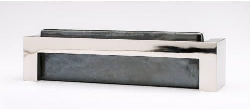 Sietto P-1802-PN Skyline Irid Black Glass Polished Nickel Cabinet Hardware Pull