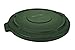 Rubbermaid Commercial Products FG260900DGRN Brute Heavy-Duty Round Trash/Garbage Lid, 10-Gallon, Green primary