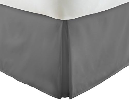 Linen Market Bed Skirt - Ultra Soft Microfiber - Easy Fit with 14 Inch Tailored Drop - Hotel Quality, Shrinkage & Fade Resistant - Bed Cover - Cal King Bed Skirt - Bedroom Décor - (Cal King, Gray)