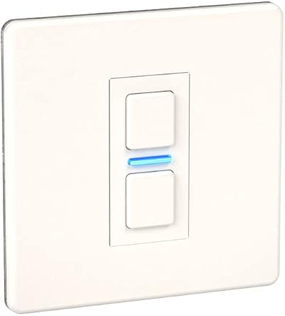 Lightwave LP21WHMK2 Smart Dimmer 1 Gang White Metal Energy Monitoring Alexa