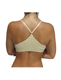 Blue 55 Mujer Sexy Everyday Basic Cuello en V profundo acolchado Bralette espalda cruzada