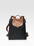 Longchamp Les Pliages Zippered Backpack, Black