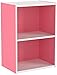 IRIS USA 596167 2-Tier Wood Storage Shelf, Pink