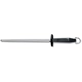 Victorinox Honing Steel 12-Inch Round Regular Cut, Black Plastic Handle